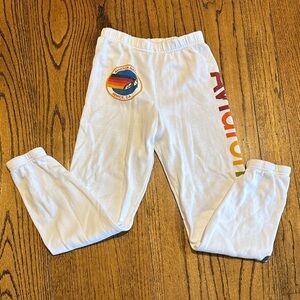 EUC! Aviator Nation Kids White Sweatpants Size 12